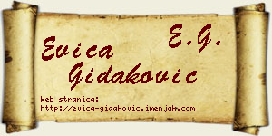 Evica Gidaković vizit kartica
